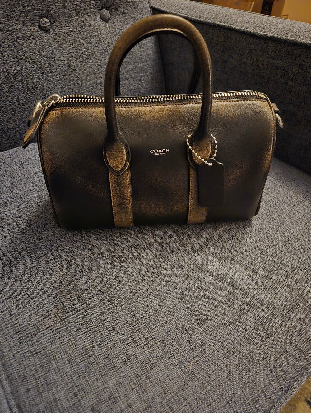 Coach Loved Leather Compass Bag 25